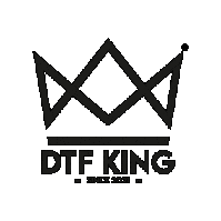 dtf-king logo pink sticker king Sticker