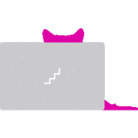 futurelearn cat learning laptop typing Sticker