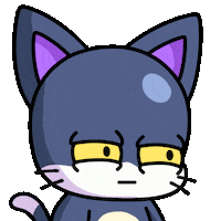 Suspicious Cat Sticker by OOZ&mates