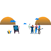 Friends Archery Sticker by BOWdometer