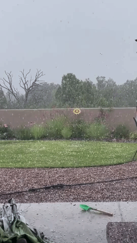 Storm Drops Hail on Central New Mexico