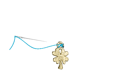 Gold Sew Sticker by Carolina Bucci