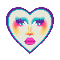Iris Heart Face Sticker by Sam