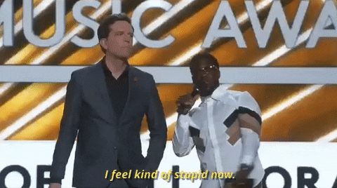 i feel kind of stupid now kevin hart GIF by Billboard Music Awards