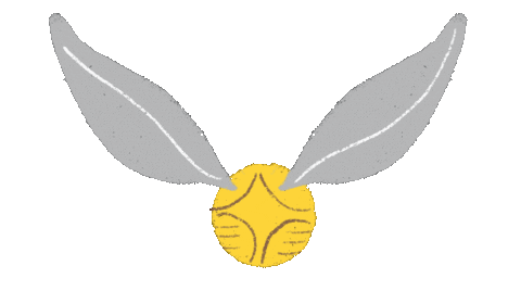 Harry Potter Golden Snitch Sticker by Catalina Williams