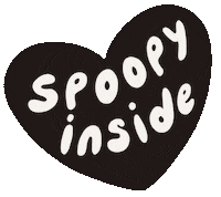 moodymellow black spooky tap here hallo Sticker