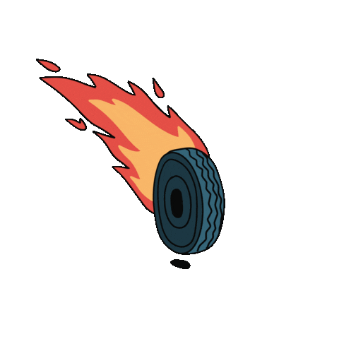 Fire Tire Sticker