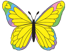 rainbow butterfly Sticker