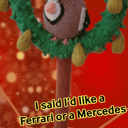 Christmas Tree Mercedes GIF by TeaCosyFolk