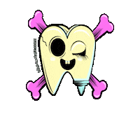 Pirate Caries Sticker