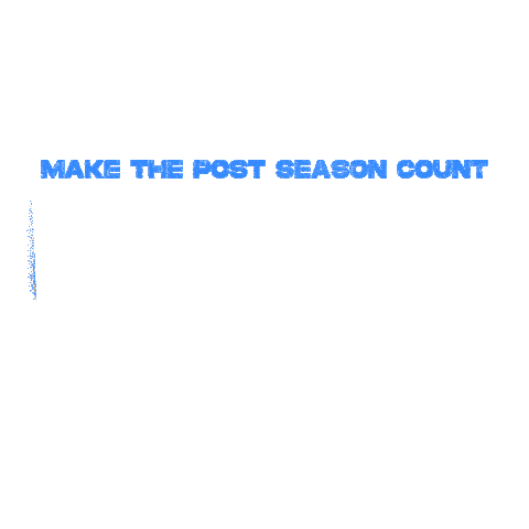 Text gif. Solid blue text reads "Make the post season count," then joined by big industrial letters that read "Get, the, W," and finally, blue letters, underlined for emphasis, "with Warnock."