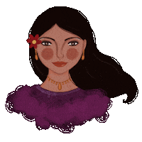 Girl Hair Sticker