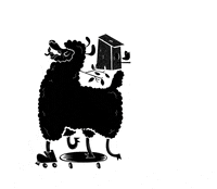 lonely llama GIF