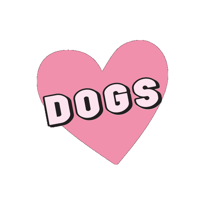 dog heart Sticker