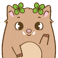 Happy Wild Boar Sticker by Otah & Friends