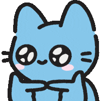 Blue Cat Love Sticker by Cool Cats