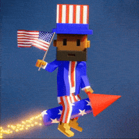 Meebits crypto nft america fireworks GIF