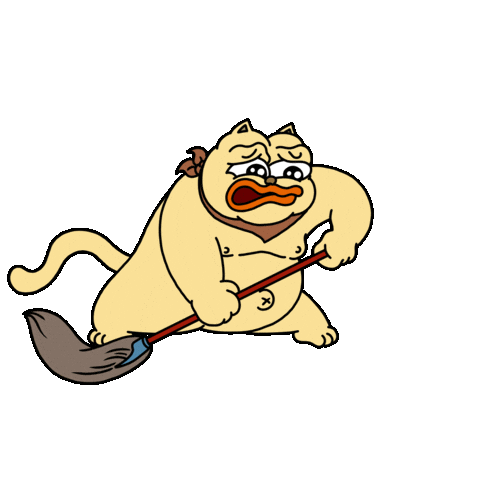 Cleaning Solana Sticker by ChonkyCom