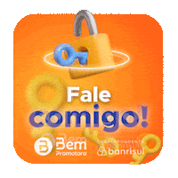 Talk To Me Orange Sticker by Bem Promotora