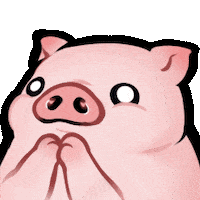 KritzelPixel happy clap pig piggy Sticker