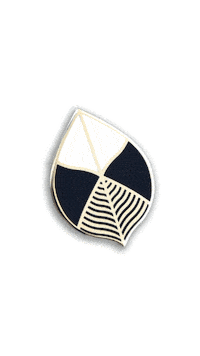lea_fiszer leaf enamel pin Sticker
