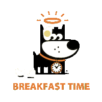 Breakfast Time Food Sticker by GOOD PUPPY
