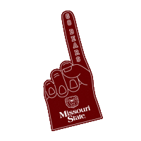 Go Bears Foam Finger Sticker by Missouri State University