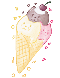 Ice Cream Cat Sticker