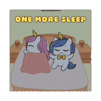 Sleep Tight Cant Wait Sticker by Brave Unicorn
