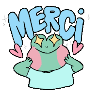 zoe_p thank you thanks frog merci Sticker
