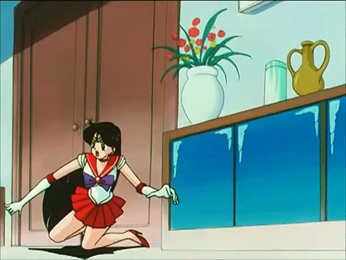 anime fighting sailor moon sailormoon sailor mars GIF