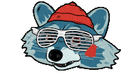 TrashPandaTribe cartoon nft 100 raccoon Sticker