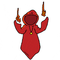 churchofdivineapathy fire magic power fly GIF
