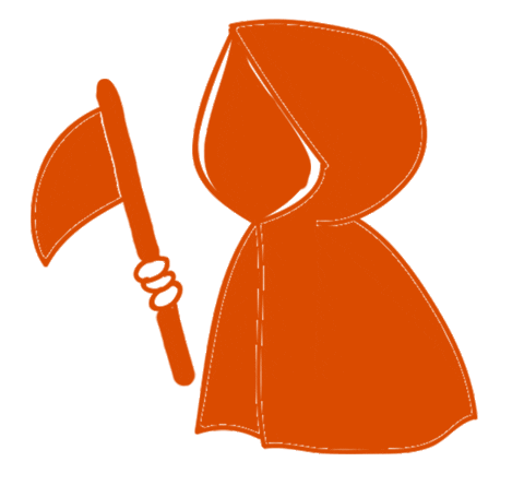 Grim Reaper Halloween Sticker by HITRECORD