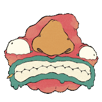 overwhelmed chattering teeth STICKER