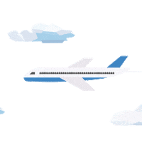 NFINITY8Dubai fly ai clouds plane Sticker