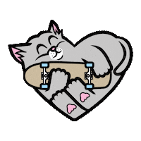 fianafandi love smile skate skateboard Sticker