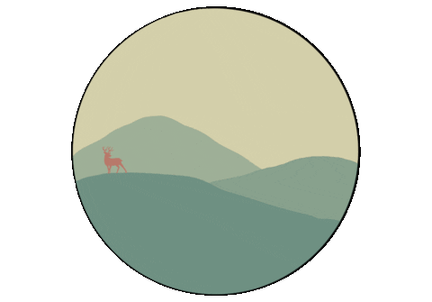 Sunset Deer Sticker
