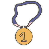 Summer Olympics Gold Sticker
