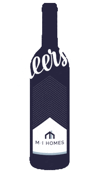 Wine Bottle Cheers Sticker by M/I Homes, Inc.