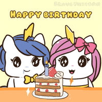 Happy Birthday Funny Bu GIF by Brave Unicorn
