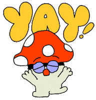 Happy Mushroom Sticker by Originals