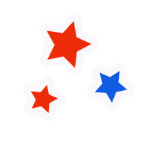 Independence Day Star Sticker