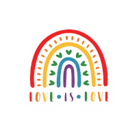 Rainbow Love Sticker