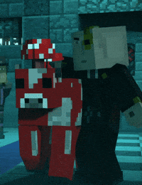 Minecraft Story Mode Cow GIF