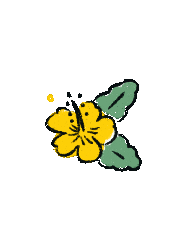 Hibiscus Sticker by MLVVIRTUAL