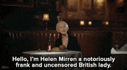 helen mirren drinking GIF