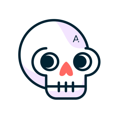 apartdesignstudio shocked unreal apart scull Sticker
