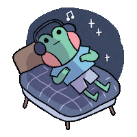 zoe_p music space sleep sleepy Sticker