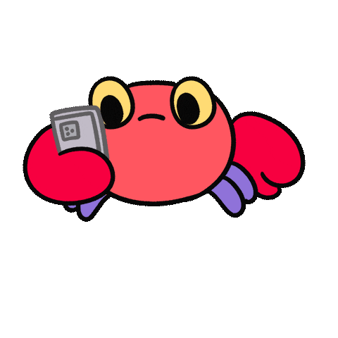 Angry Crab Sticker by pikaole